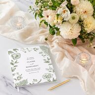Classic Botanical Border Guest Books Thyme