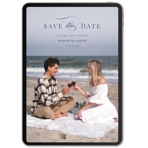 Elegant Lighthouse Digital Save the Date Cards Maritime Watercolor Blush Lets Celebrate Standard
