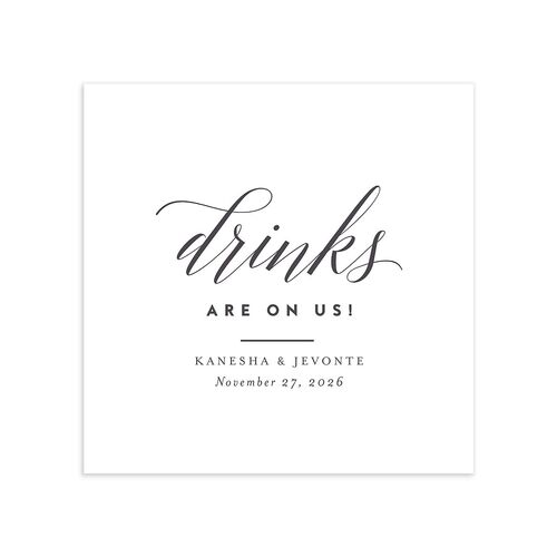 We Do Cocktail Napkins White Medieval Grey Napkin Uncoined