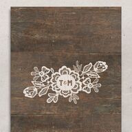 Woodgrain Lace Save The Date Cards Unpublished Falcon Signature smooth No