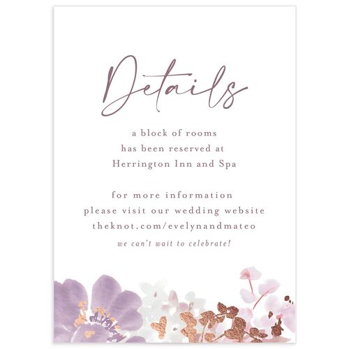 Hydrangea Garden Wedding Enclosure Cards - 