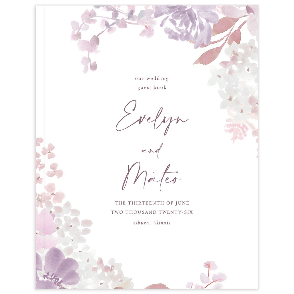 Hydrangea Garden Wedding Guest Book