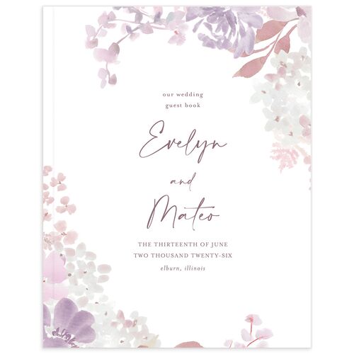 Hydrangea Garden Wedding Guest Book - 