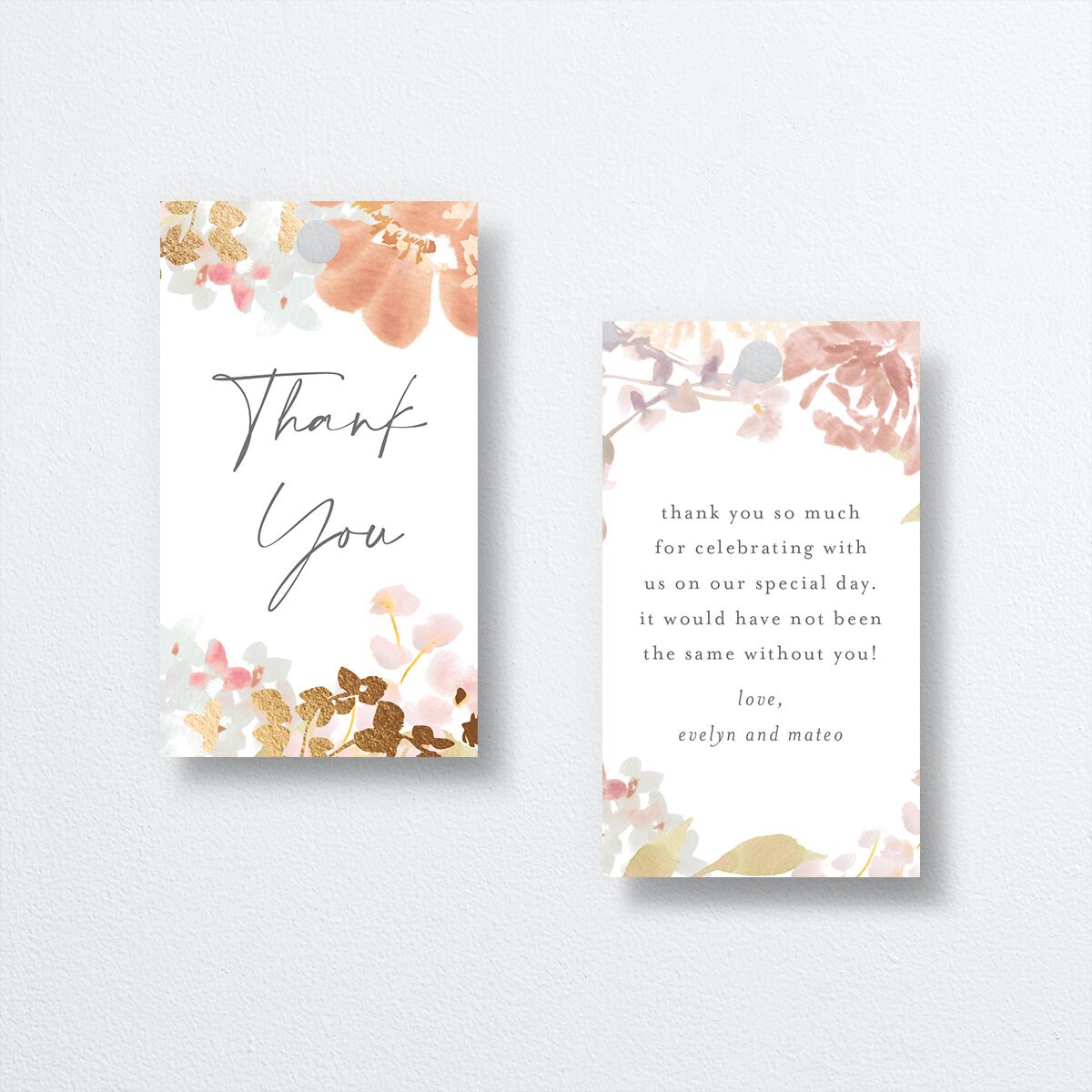 Hydrangea Garden Favor Gift Tags front