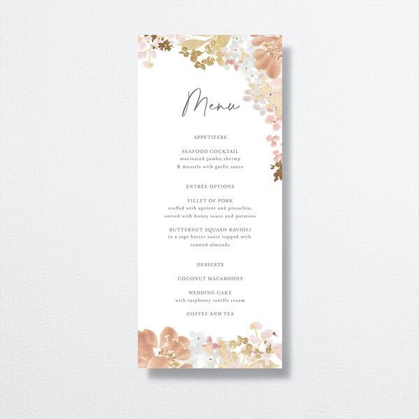 Hydrangea Garden Menus front
