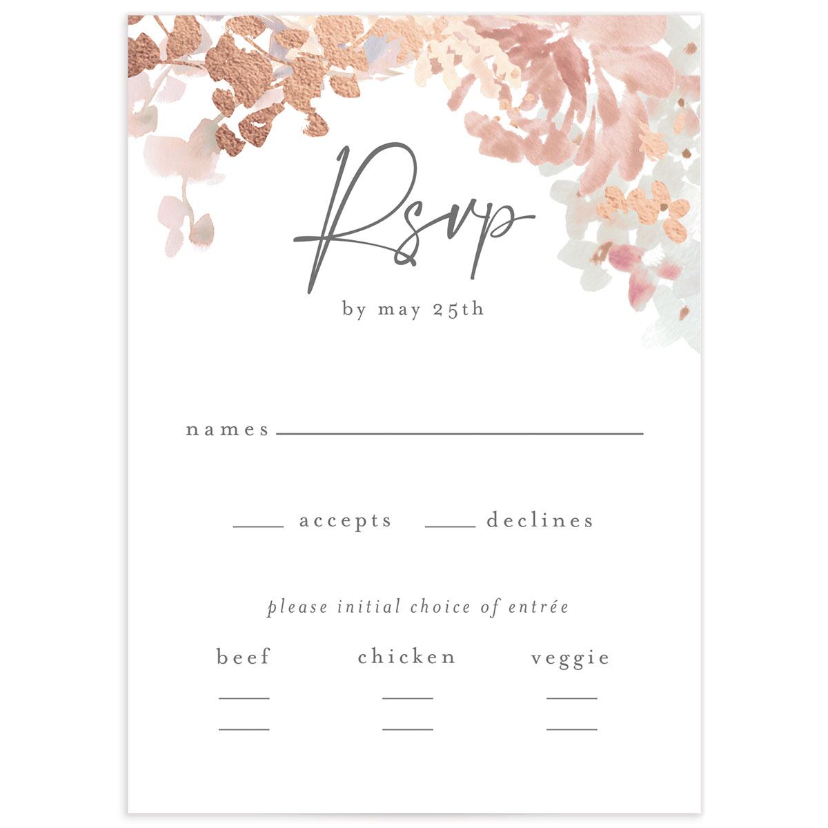 Hydrangea Garden Wedding Response Cards