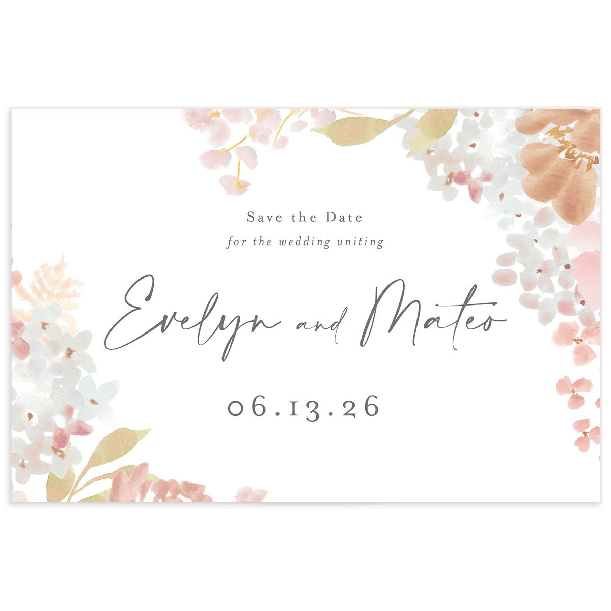 Hydrangea Garden Save The Date Postcards