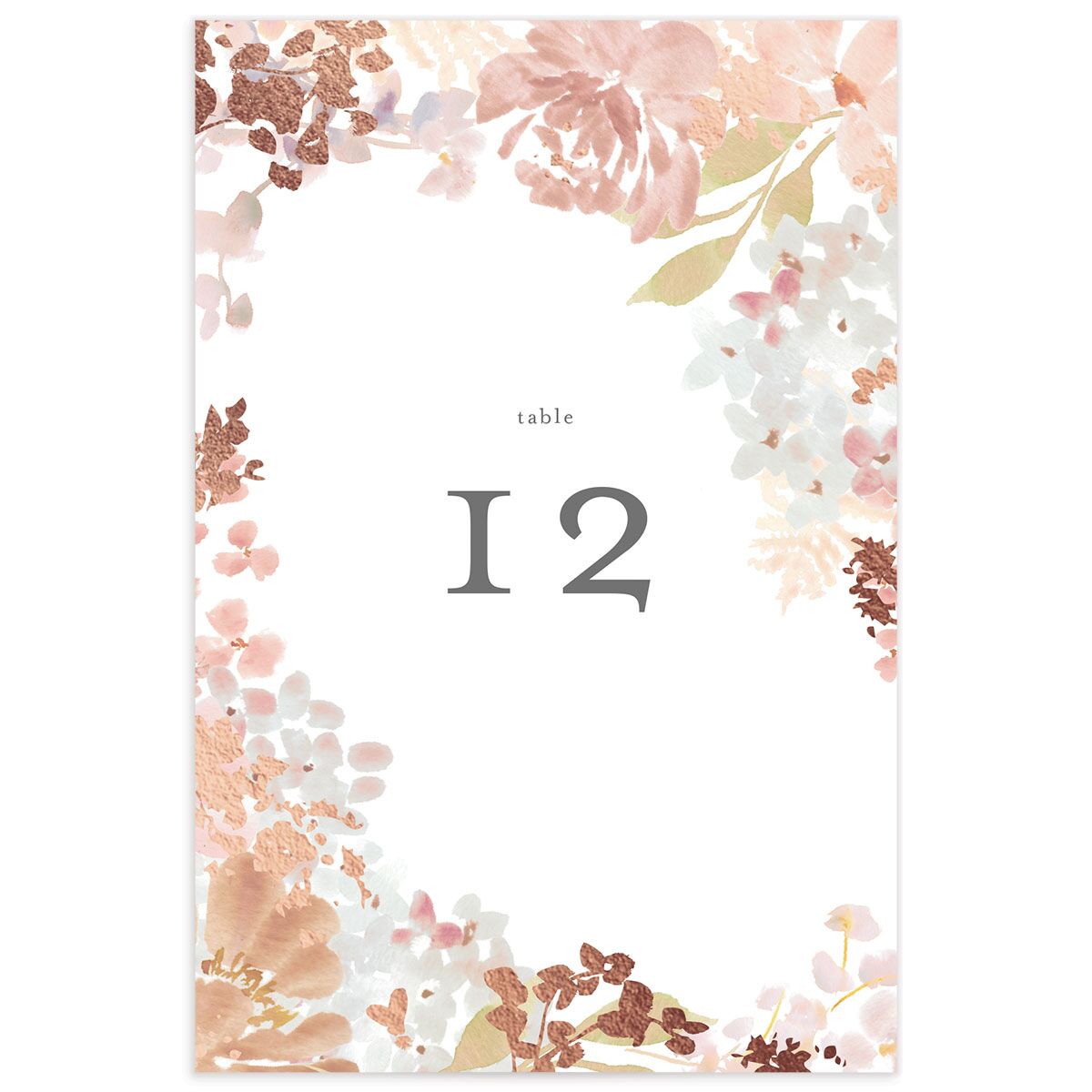 Hydrangea Garden Table Numbers