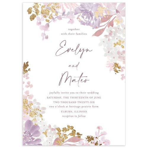 Hydrangea Garden Wedding Invitations - 