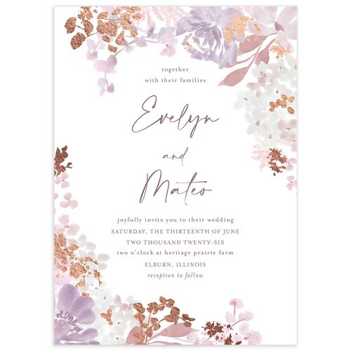 Hydrangea Garden Wedding Invitations - 