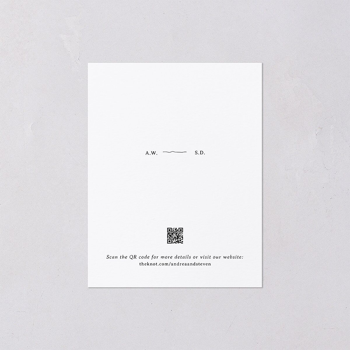 Elegant Mountain Monogram Save the Date Petite Cards Pure White Signature smooth Blank No Standard