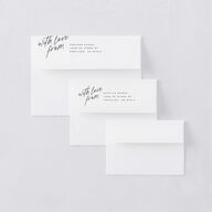 You Are Mine Wedding Invitation Envelopes White Standard Pure White Both Recipient and Return Addresses Signature