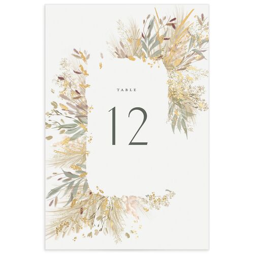 Ethereal Pampas Table Numbers Gold Thyme Signature