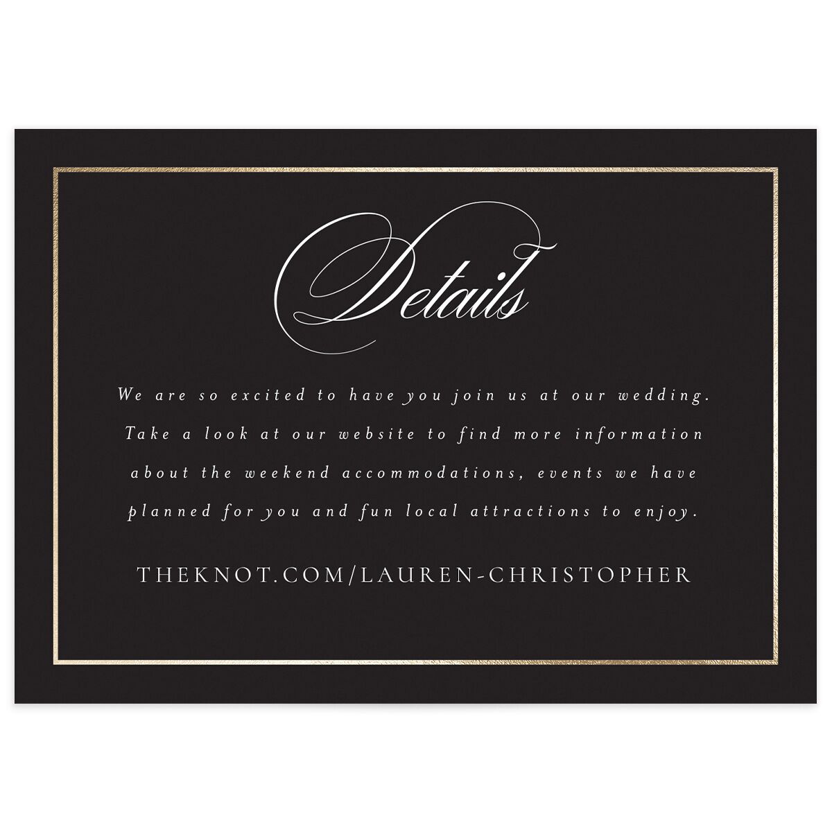 Timeless Frame Wedding Enclosure Cards