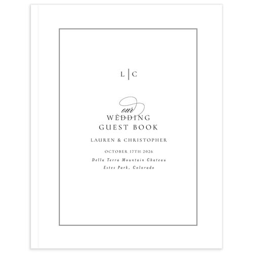 Timeless Frame Wedding Guest Book Pure White