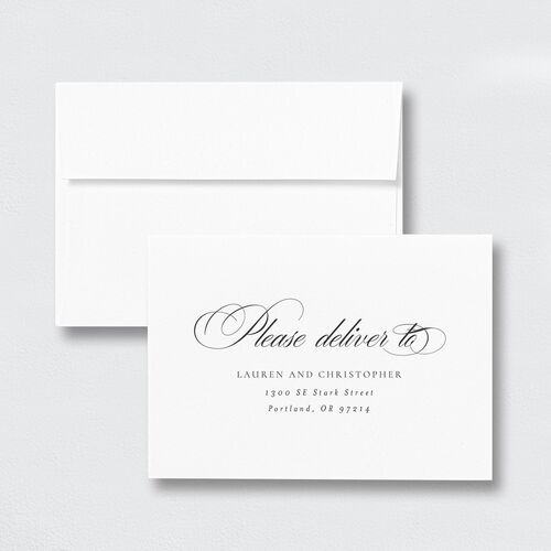 Timeless Frame Wedding Response Card Standard Envelopes White Standard Mist Return Address Signature