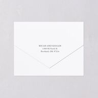 Illustrated Vines All-in-One Wedding Invitations Charcoal Signature Light Both Recipient and Return Addresses No