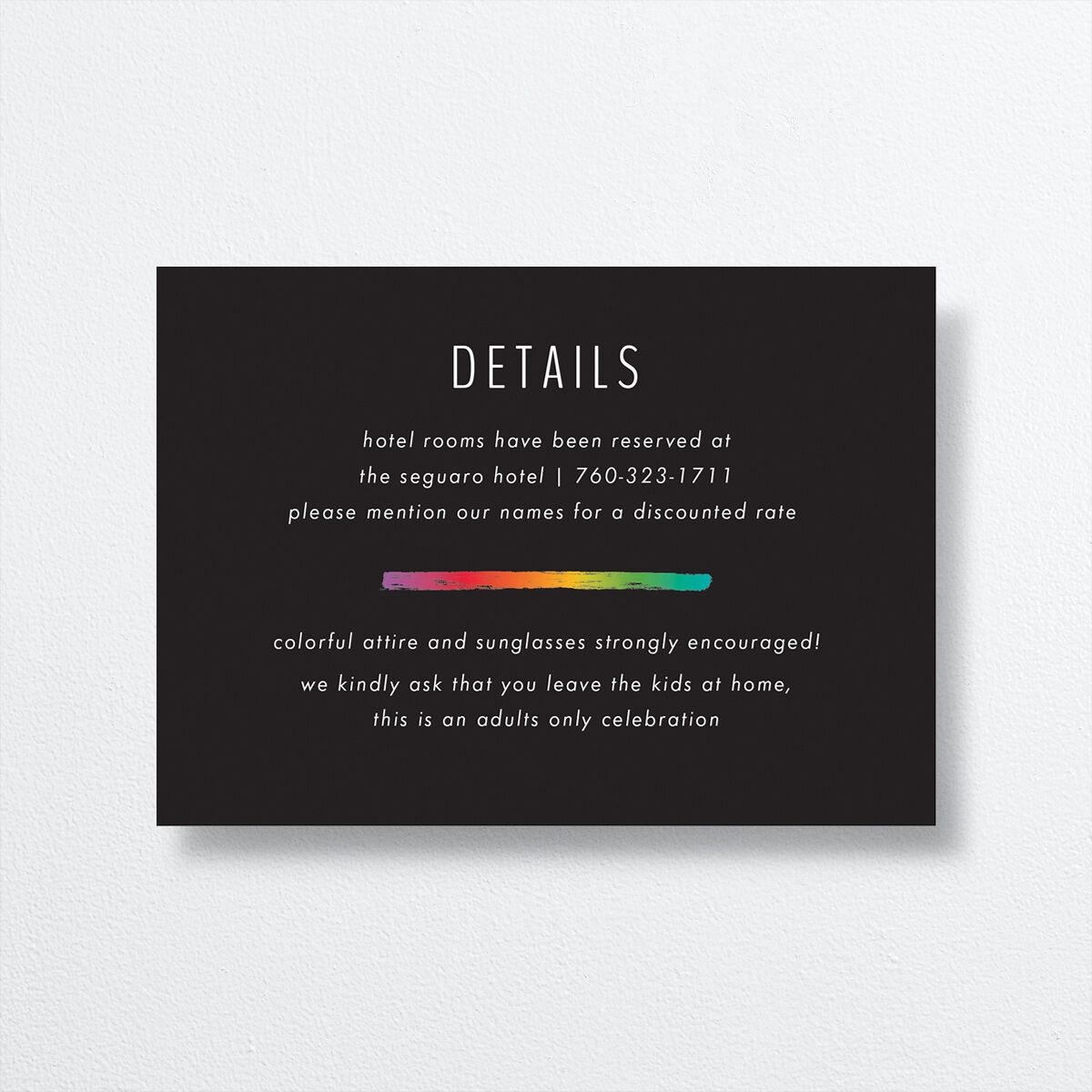 Love Out Loud Wedding Enclosure Cards Licorice Signature
