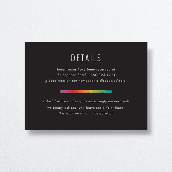 Love Out Loud Wedding Enclosure Cards Licorice Signature