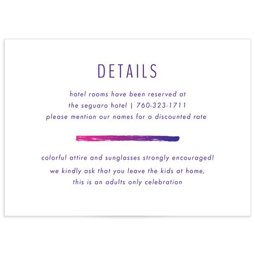 Love Out Loud Wedding Enclosure Cards Jewel Purple Signature