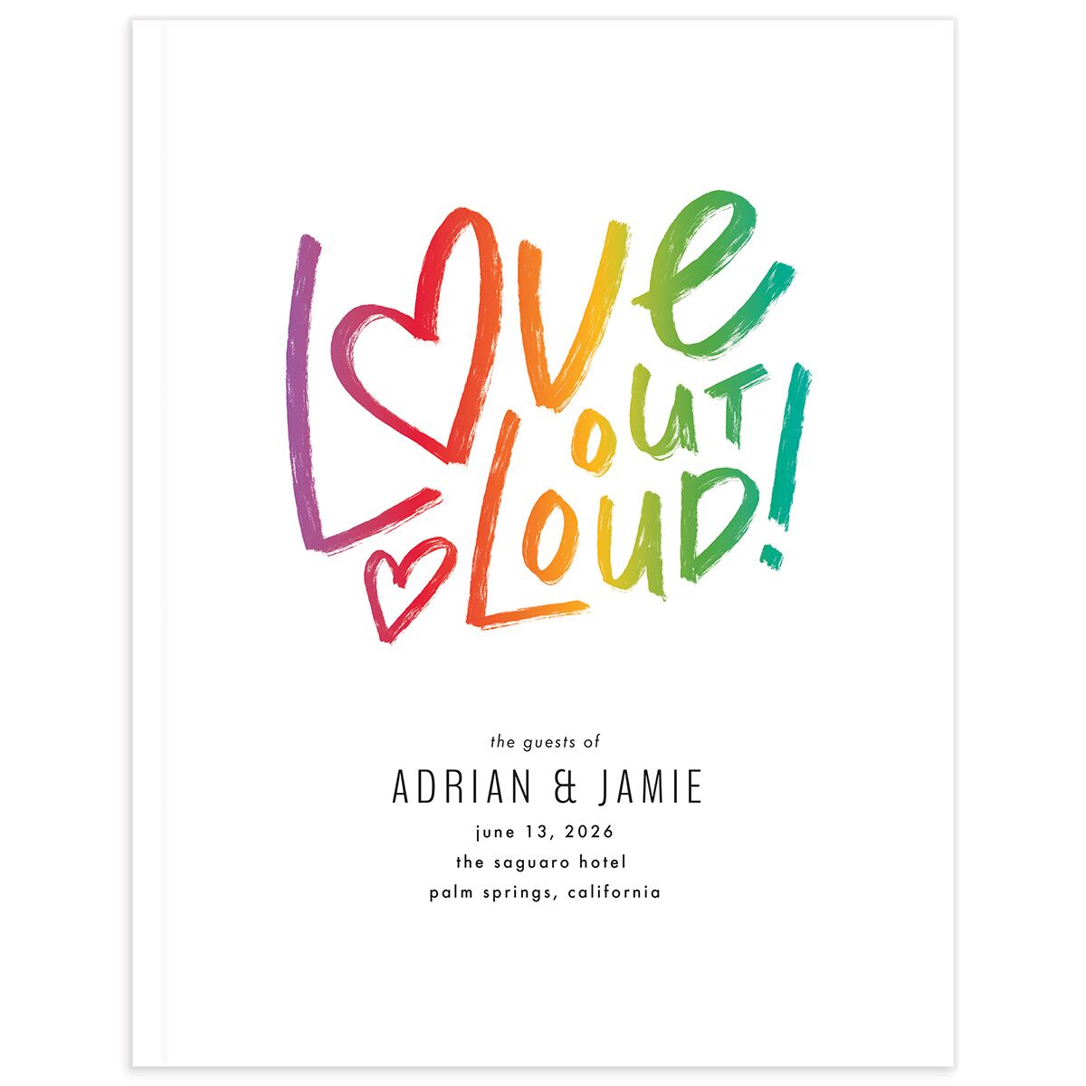 Love Out Loud Wedding Guest Book