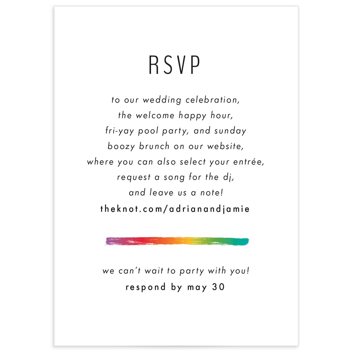 Love Out Loud Wedding Response Cards