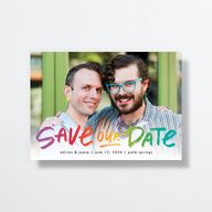 Love Out Loud Save The Date Cards Pure White Signature smooth Blank No