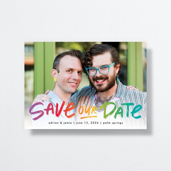 Love Out Loud Save The Date Cards Pure White Signature smooth Blank No