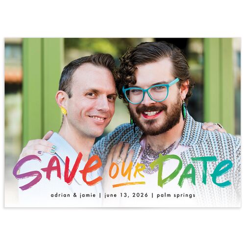 Love Out Loud Save The Date Cards Pure White Signature smooth No