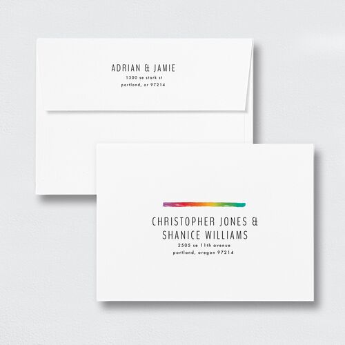 Love Out Loud Save The Date Card Envelopes White Standard Pure White Both Recipient and Return Addresses