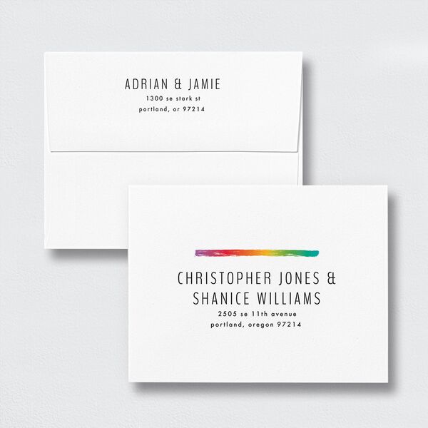 Love Out Loud Thank You Card Envelopes White Licorice Both Recipient and Return Addresses Signature Standard