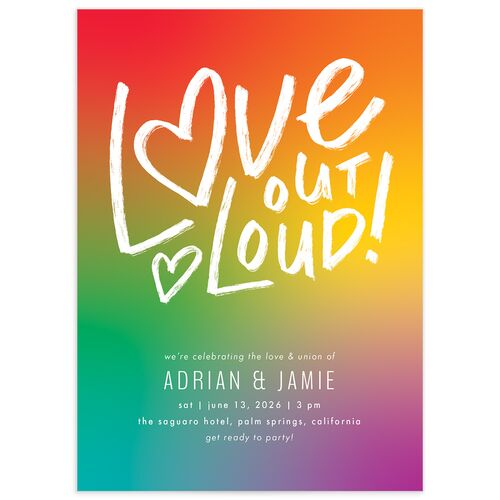 Love Out Loud Wedding Invitations Ruby Signature Blank No