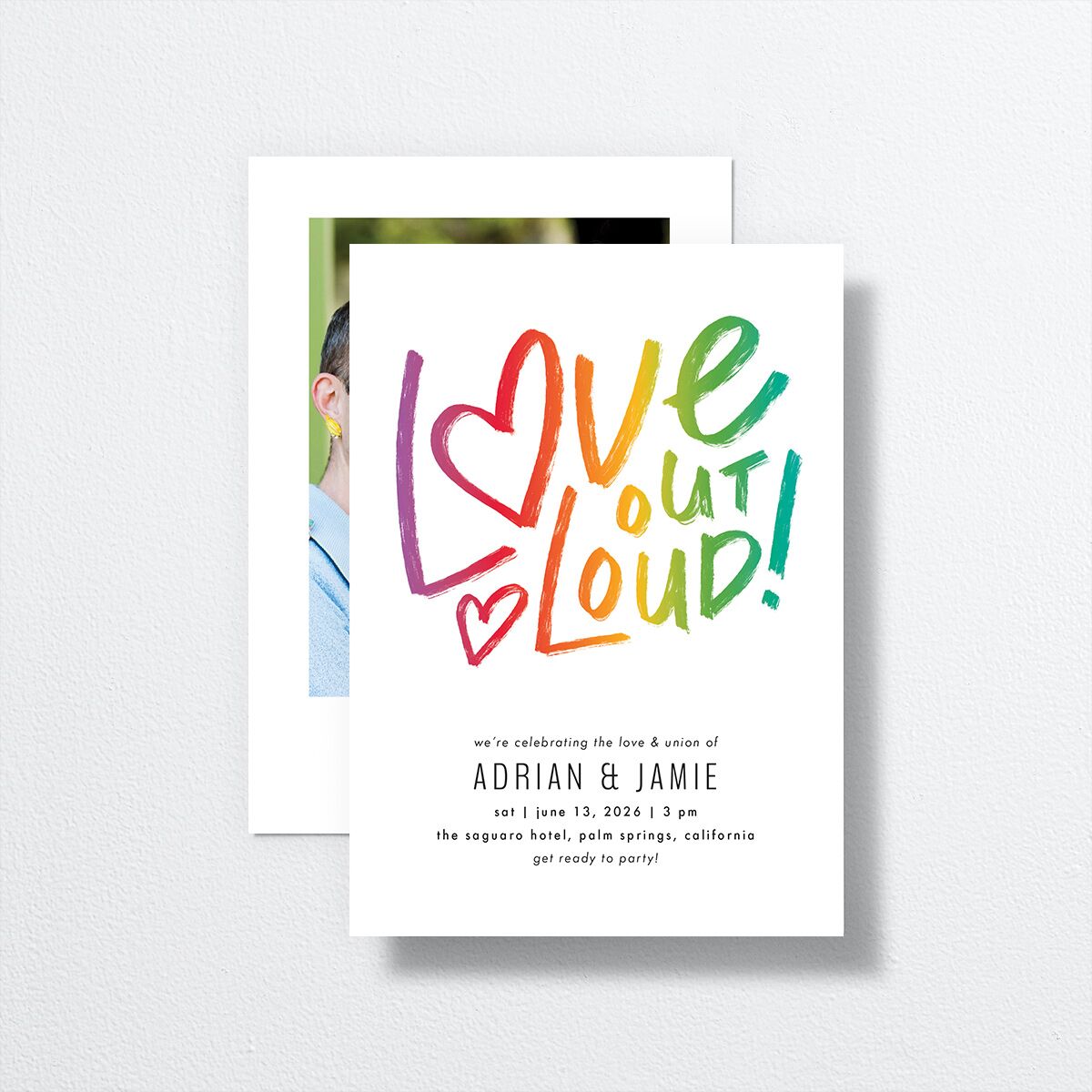 Love Out Loud Wedding Invitations Pure White Signature No