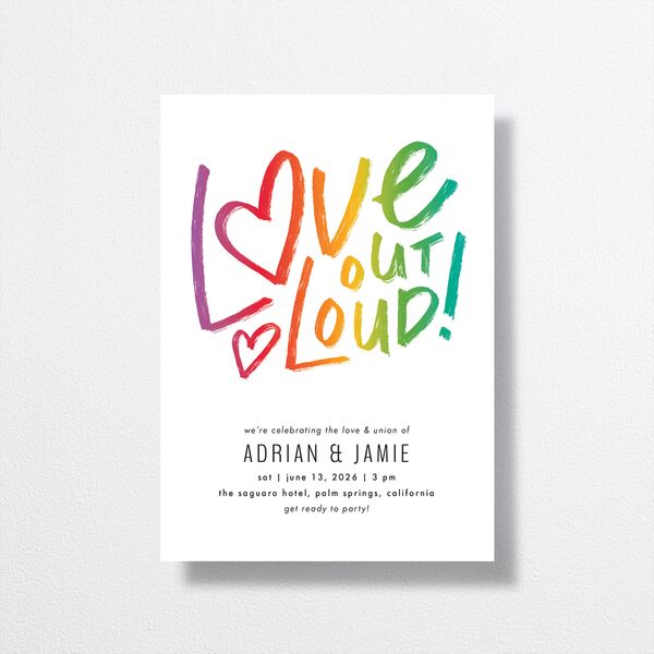 Love Out Loud Wedding Invitations Pure White Signature No