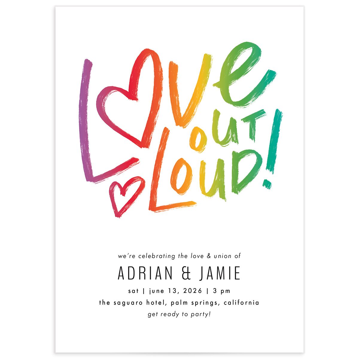 Love Out Loud Wedding Invitations