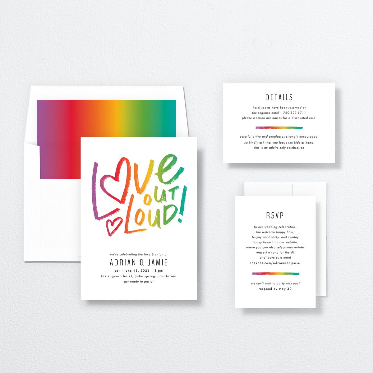 Love Out Loud Wedding Invitations Pure White Signature No