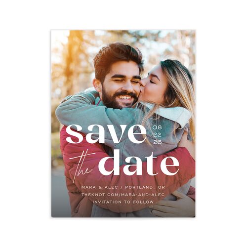 Bold Love Save the Date Petite Cards - Blue