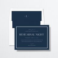 Joyful Union Rehearsal Dinner Invitations Navy Signature Standard