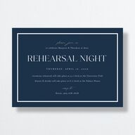 Joyful Union Rehearsal Dinner Invitations Navy Signature Standard