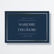 Joyful Union Save The Date Cards Gold Navy Signature smooth No Standard