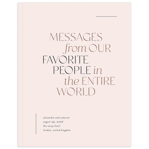 Along With Wedding Guest Book Soft Pink