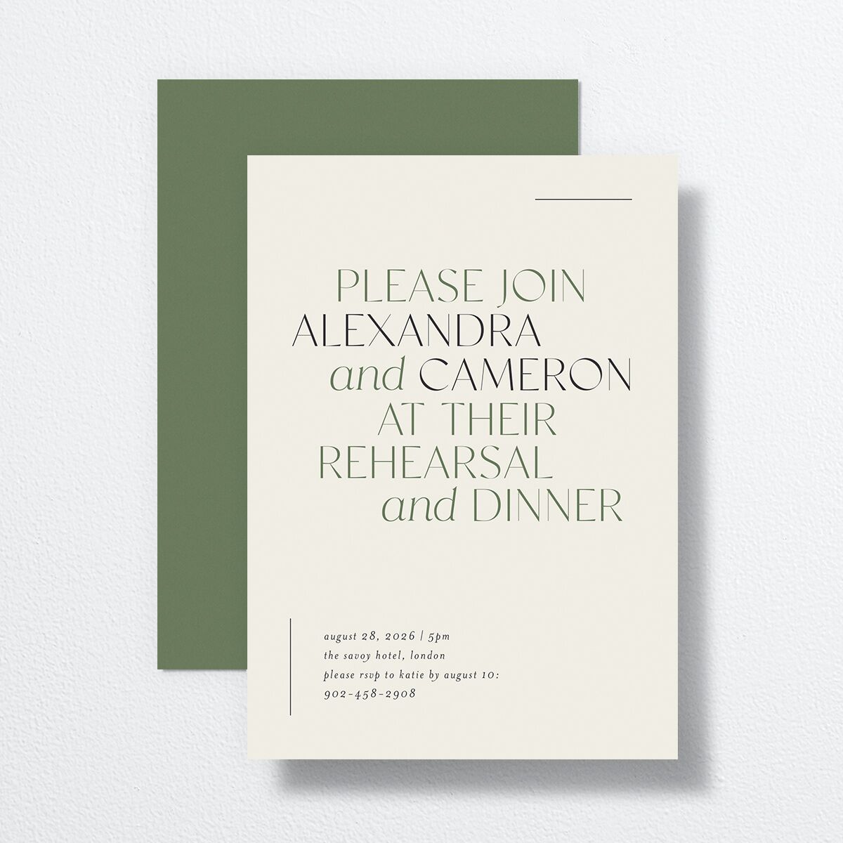 Along With Rehearsal Dinner Invitations Deep Olive Signature Blank