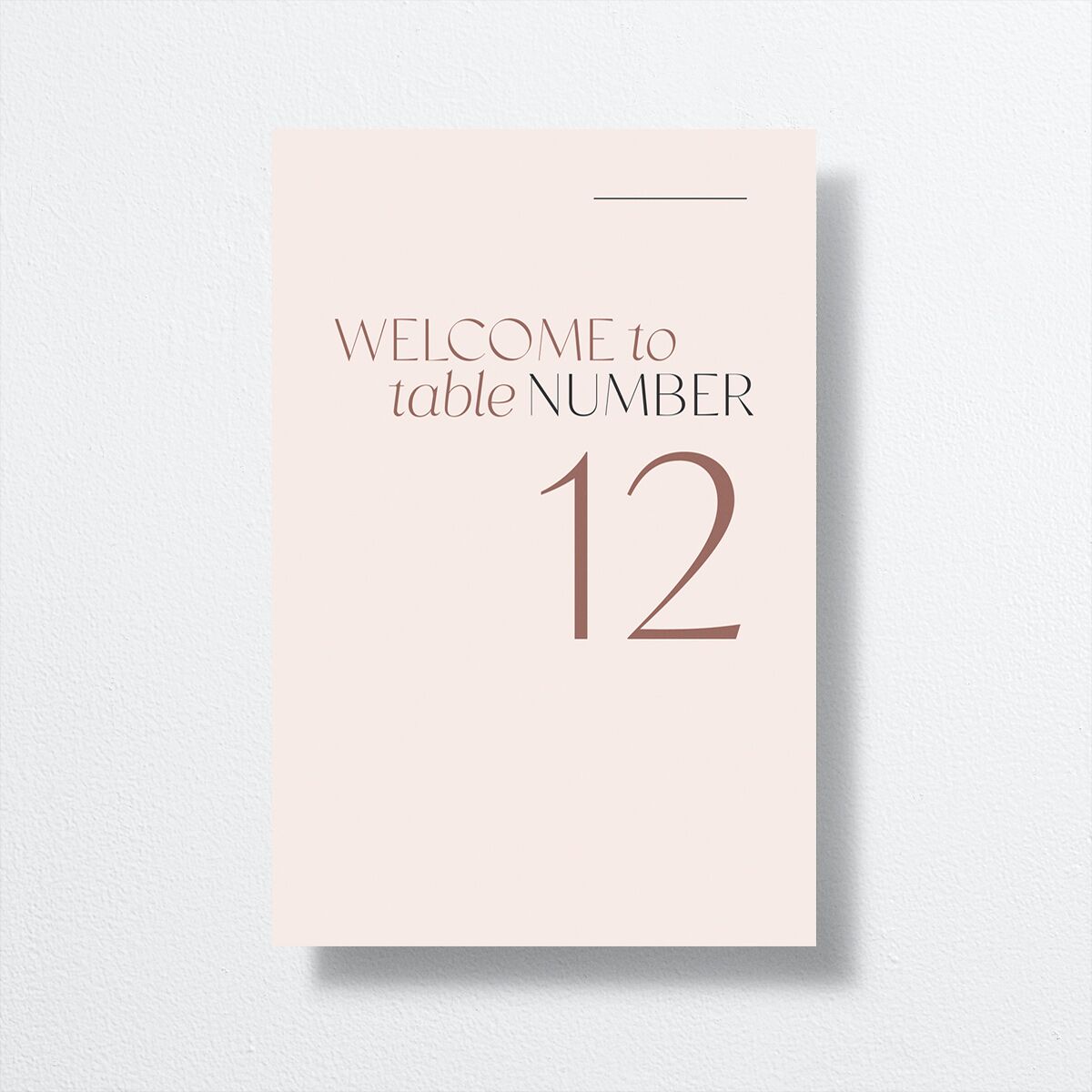 Along With Table Numbers Soft Pink Signature