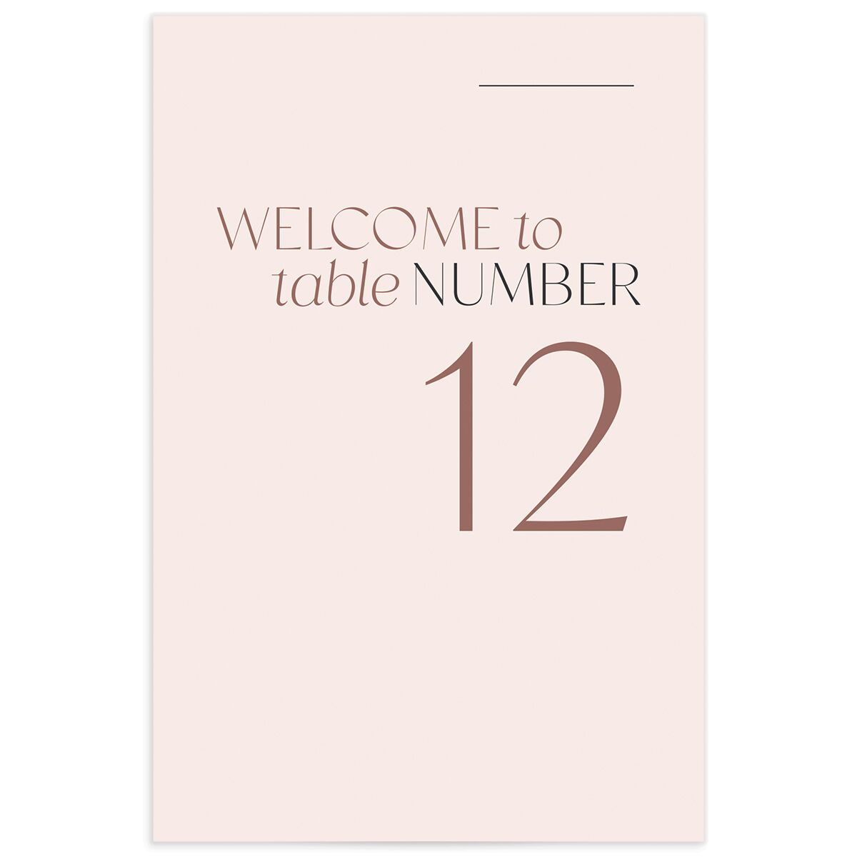 Along With Table Numbers