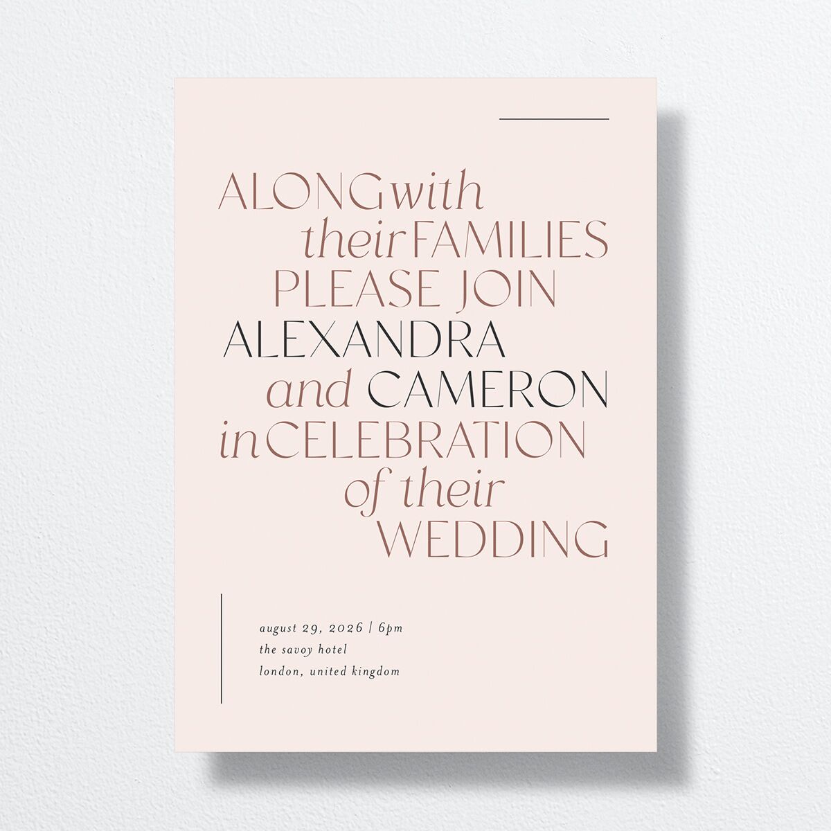 Along With Wedding Invitations front