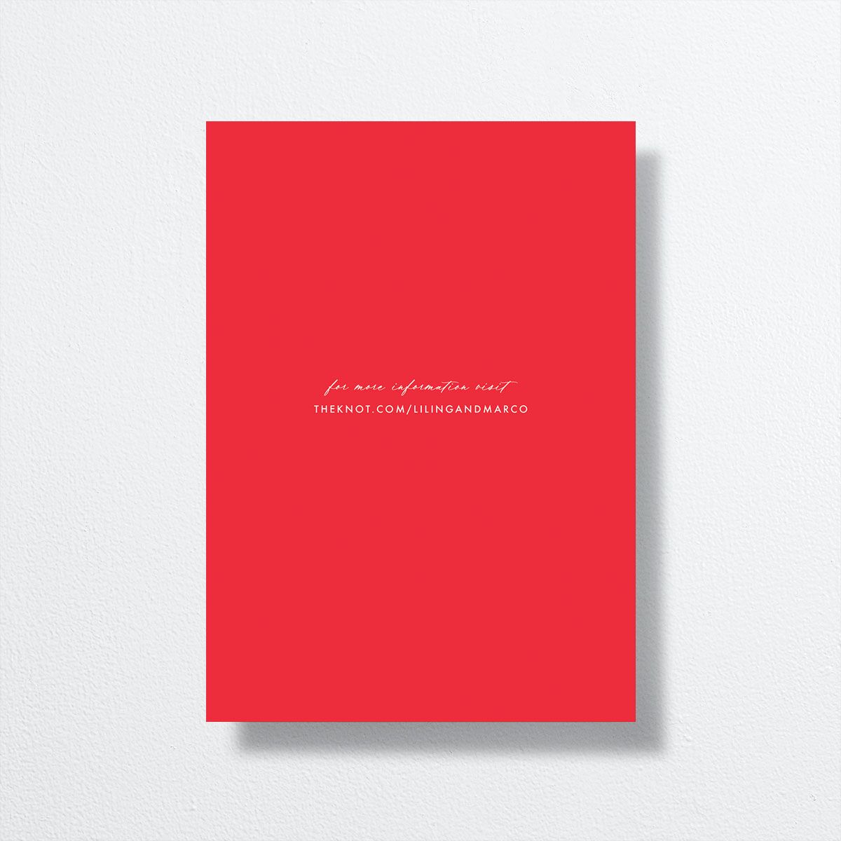 Lucky Circle Save The Date Cards True Red Signature smooth No