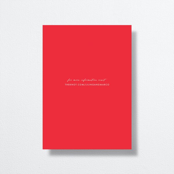 Lucky Circle Save The Date Cards True Red Signature smooth No