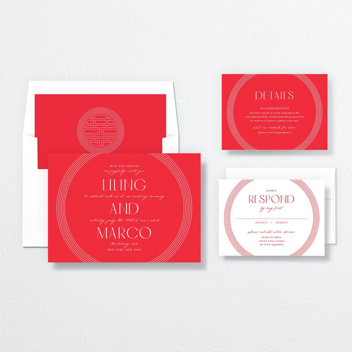Lucky Circle Wedding Invitations  suite