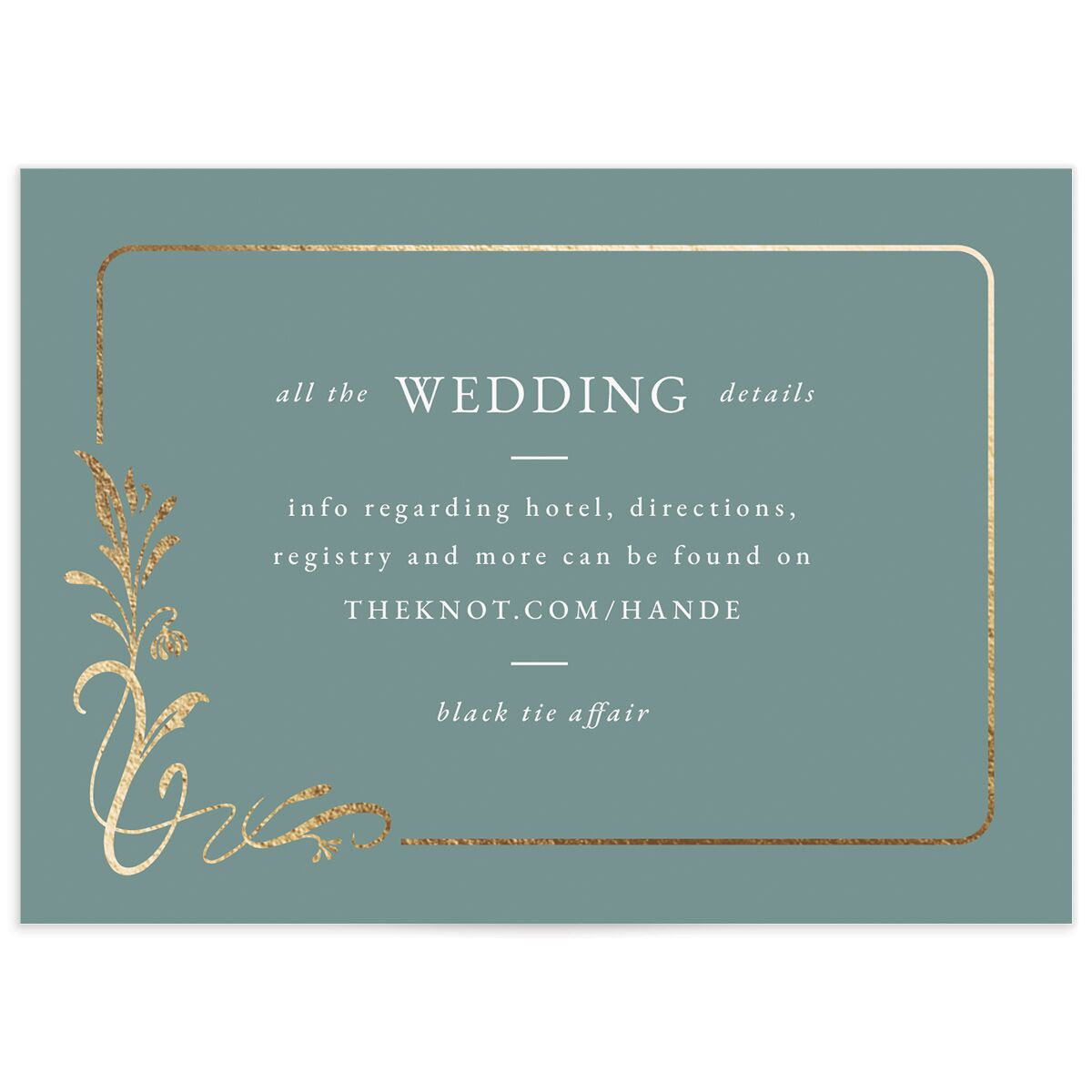 Nouveau Frame Wedding Enclosure Cards