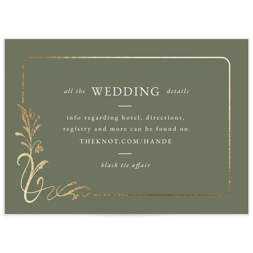 Nouveau Frame Wedding Enclosure Cards - 